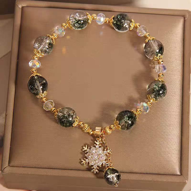 剧本杀绿洲祝清苋伴手礼幽灵水晶雪花吊坠手链闺蜜手环手串礼物