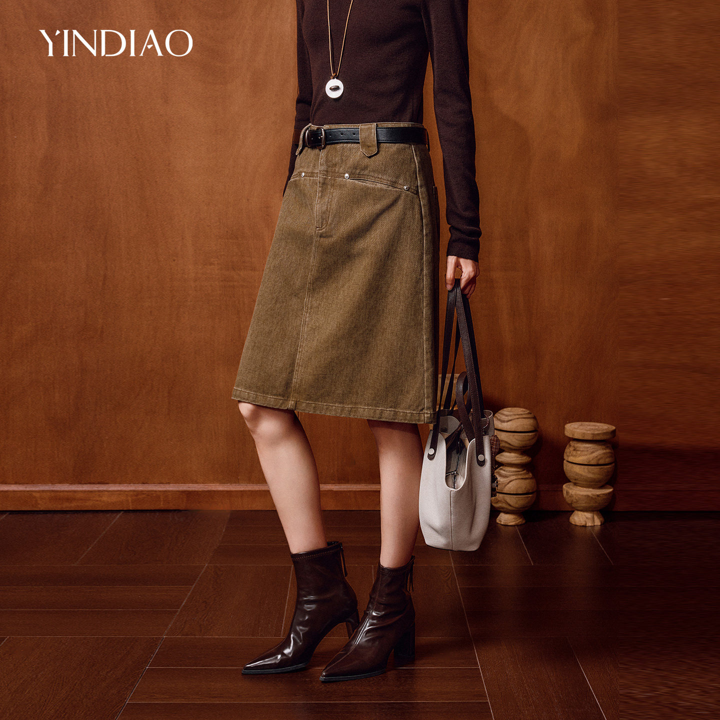 YINDIAO引调工装松弛后开叉半裙