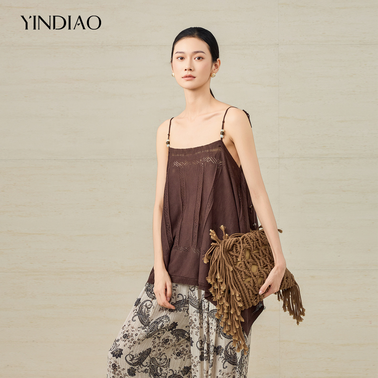 YINDIAO引调都市游牧风吊带上衣图片