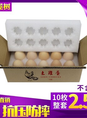 10枚笨鸡蛋柴鸡蛋泡沫包装箱礼品盒珍珠棉海绵快递防震内托定做