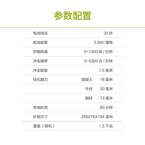 威克士工业级电锤WU380S锂电轻型电捶充电电钻冲击钻无线电动工具