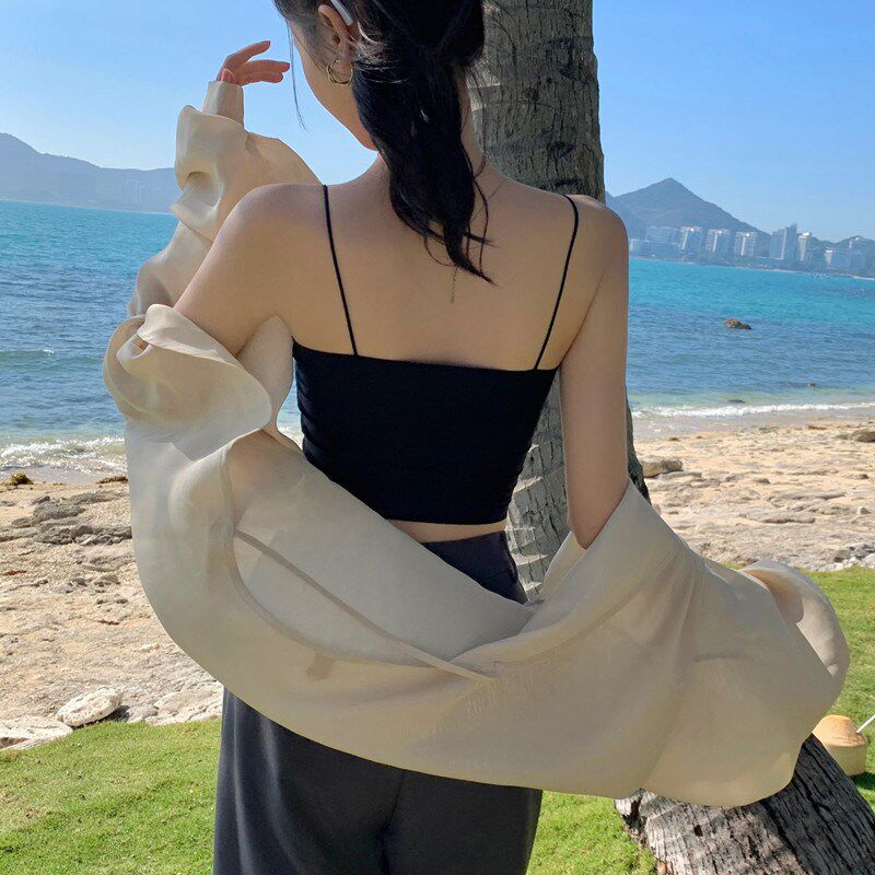 吊带背心女内搭带胸垫一体美背文胸抹胸内衣冰丝打底一字裹胸上衣