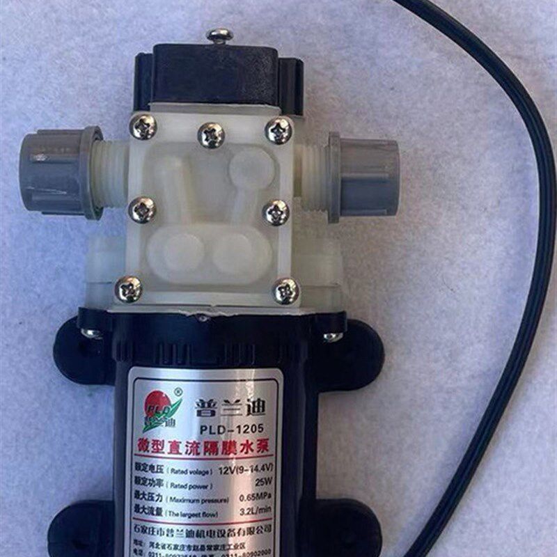 普兰迪微型直流隔膜水泵12V24V25W35W45W电动喷雾器高压抽水泵