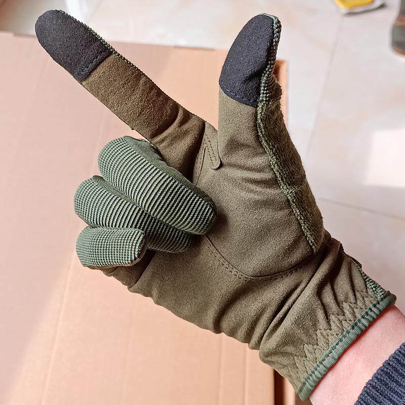 分指手套通用四季正品男士飞行手套透气防滑运动全指可触控屏幕毛