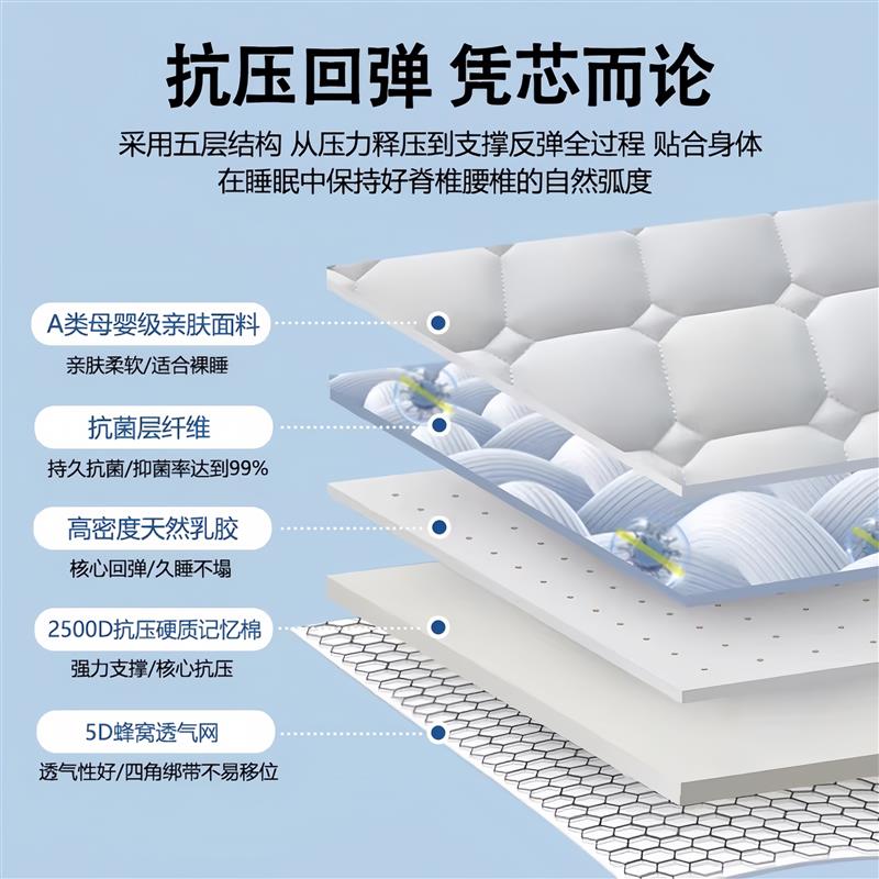 学生宿舍乳胶床垫软垫打地铺睡垫遮盖物家用褥子单人地铺海绵垫子