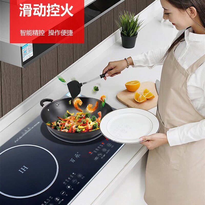 百成电磁炉双炉电陶瓷炉双头台式双端口嵌入式家用智能大功率节能