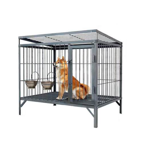 狗笼子大型犬专用钢筋圆钢狗笼加厚加重中大型犬狗笼超大空间狗笼