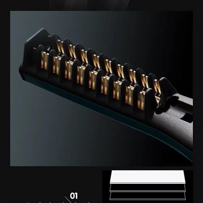 电动造型梳男士纹理定发梳韩式发型蓬松夹板定型梳刘海短发卷发棒
