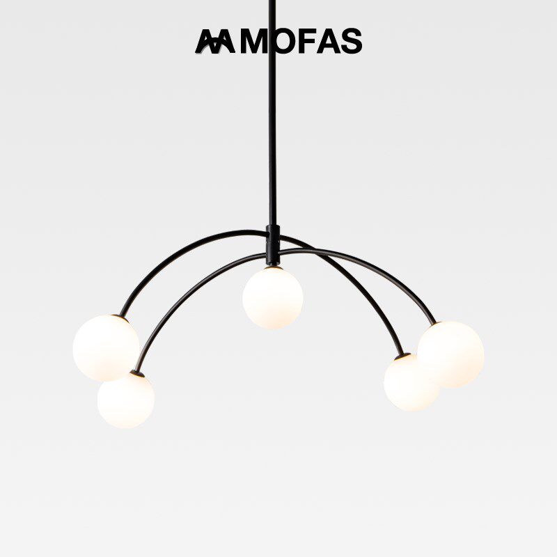 MOFAS极简客厅现代北欧餐厅卧室创意设计师几何线条艺术魔豆吊灯