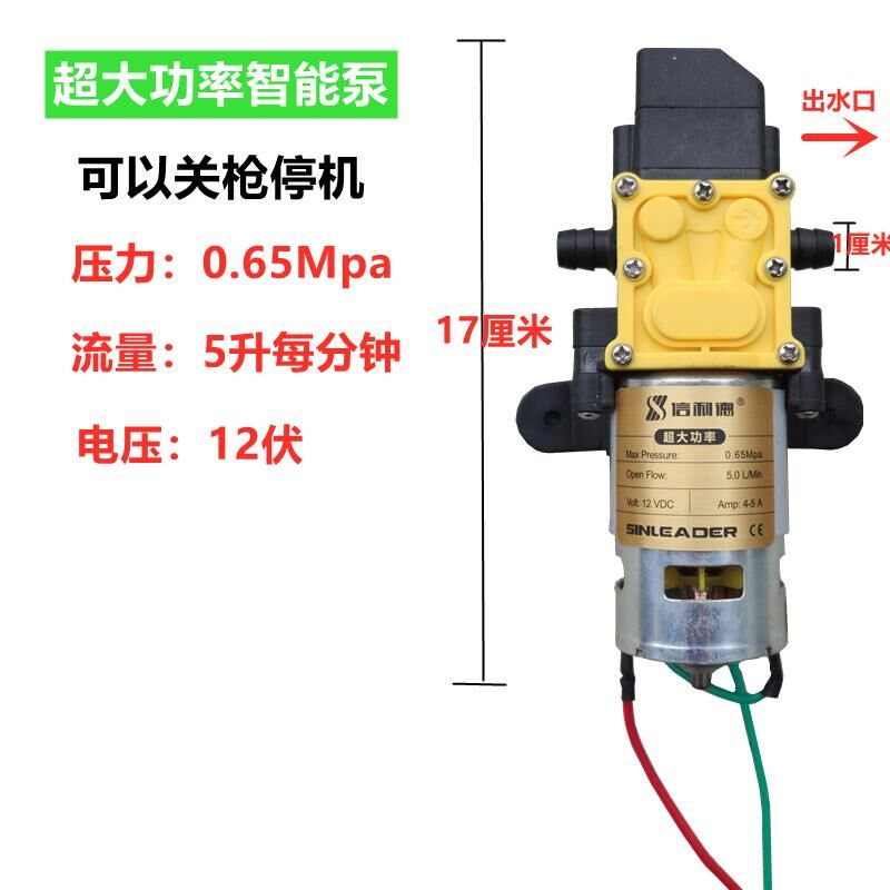 农用电动喷雾器高压水泵大功率12v高压智能型电动喷雾器电机水泵
