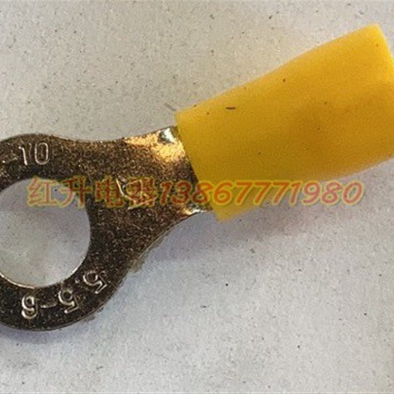 圆形预绝缘端头RV5.5-6冷压接线端子500只/包紫铜国标