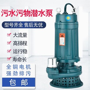 德国进口高扬程污水泵220V/380V家用无堵塞排污泵化粪池专用排污