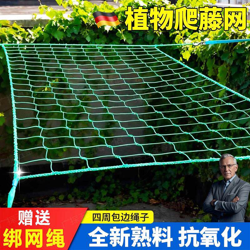 新型爬藤网植物攀爬网网格爬藤架种植网百香果丝瓜豆角绿萝瓜果