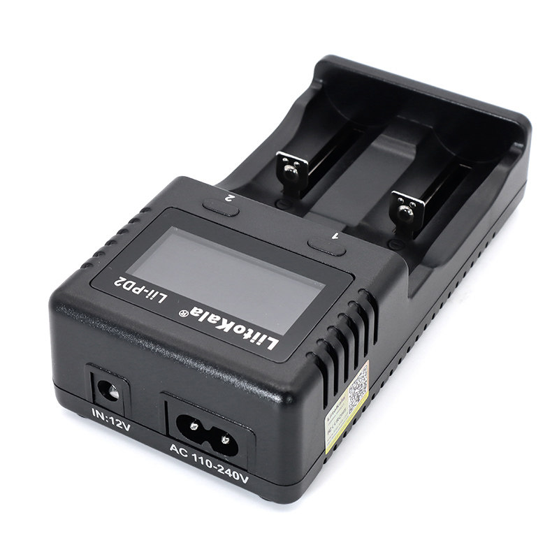 Lii-PD2两槽18650锂电池充电器3.7V1.2V5号7号多功能通用镍镉镍氢