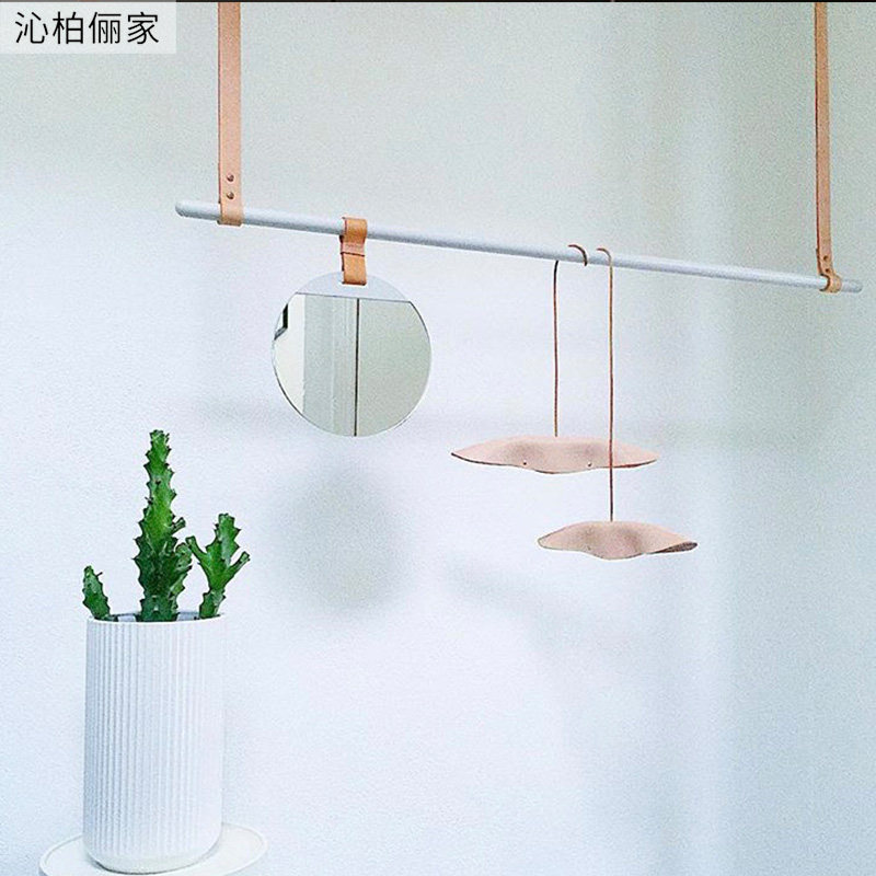 北欧风简约服装店实木挂衣架衣帽架包邮展示架悬空悬吊式天花板壁