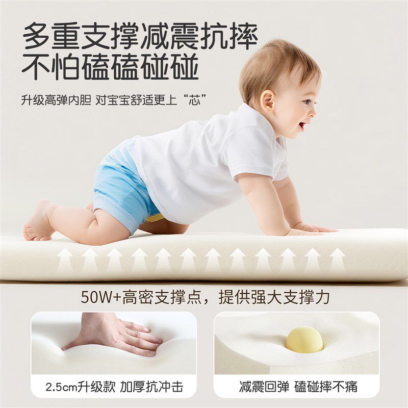 儿童加厚卧室床边地毯婴儿爬爬垫防摔地垫客厅地毯脚垫飘窗隔凉垫