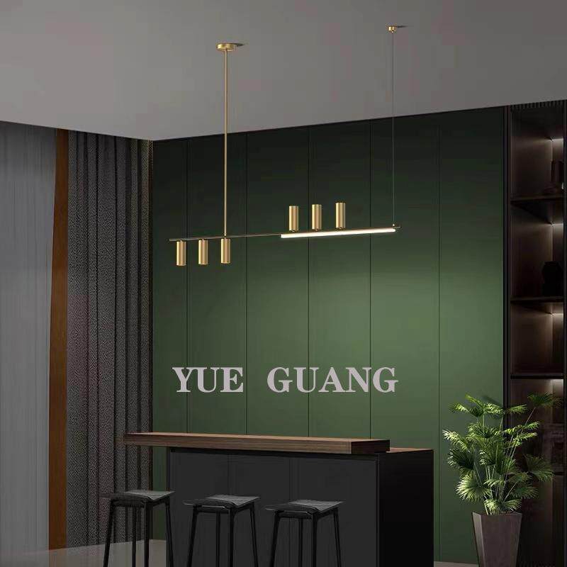 北欧后现代全铜饭厅吊灯设计师创意吧台灯简约餐桌个性极简吊灯