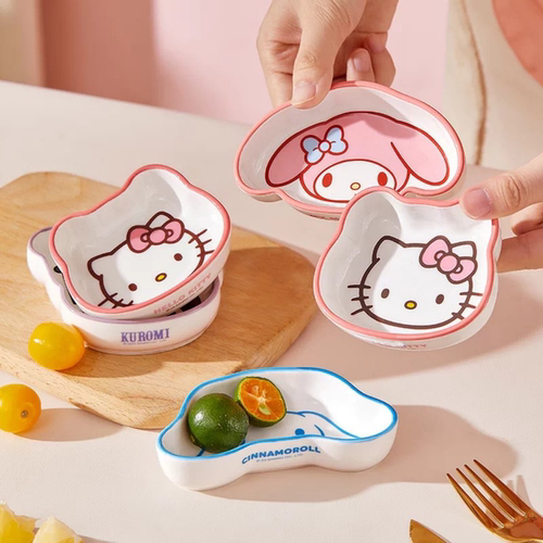 三丽鸥联名异形陶瓷蘸料碟小盘子