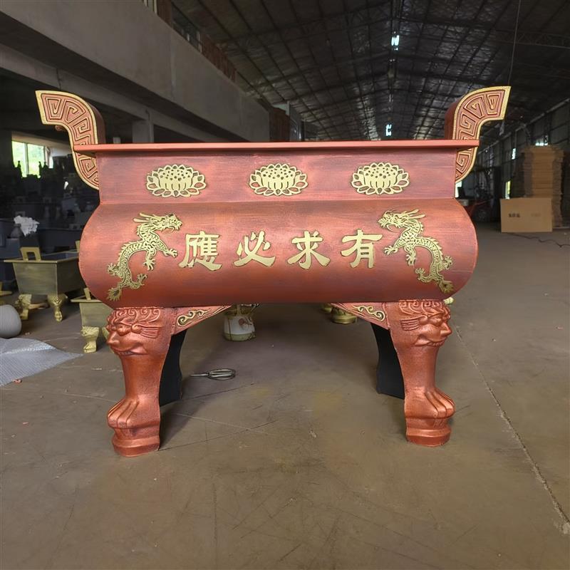 香炉碳钢铸铁合制大号特大祠堂插香炉宗祠寺庙长方形道观定制香炉