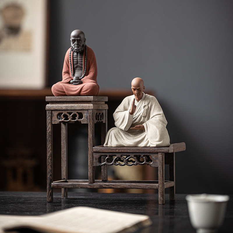 鸡翅木博古架装饰二层三层高低展示架实木架子工艺品佛像摆件底座
