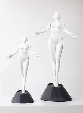 空山基现代科技感摆件柜子装饰电镀机械女神坐姿抽象人物桌面摆设