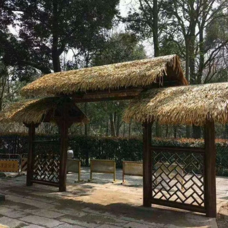 防腐木门楼牌坊花园门农村大门农家乐屋顶庭院门进户门简易门楼