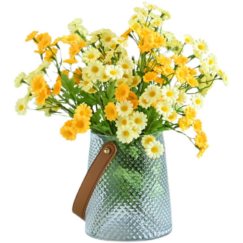 仿真花束客厅装饰品摆件ins洋甘菊小雏菊花假花 塑料绢花餐桌摆设