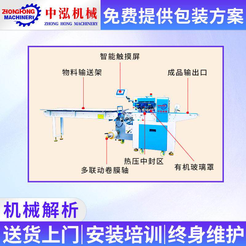 公全自动玩盲袋包装机盲盒小摆件小中泓机械包仔具背封袋套袋打枕