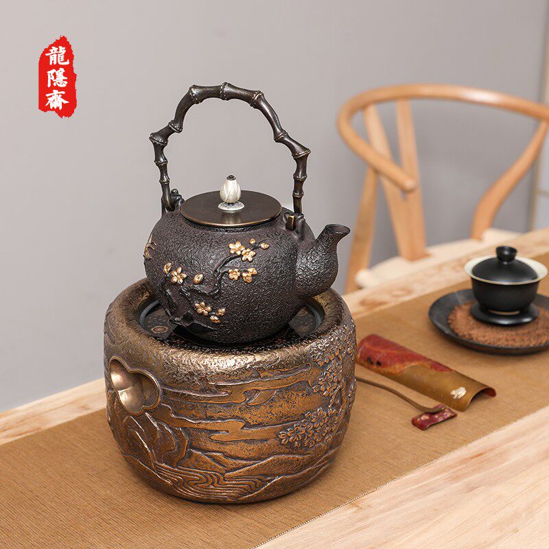 台湾龙隐斋电陶炉煮茶超静音茶炉新品无辐射银壶铜壶铁壶专用炉器