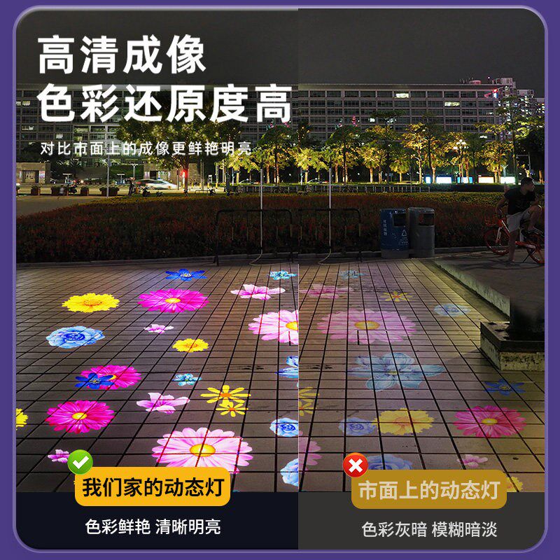 动态特效投影灯3D射灯 户外防水创意亮化地面光影