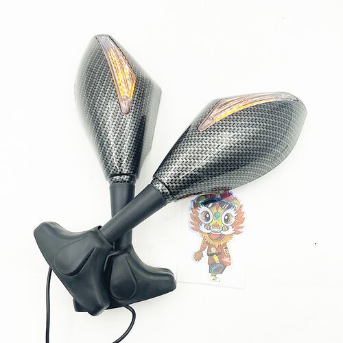改装地平线带灯后视镜小忍者350魔影450转向灯反光镜H2V6春风250S