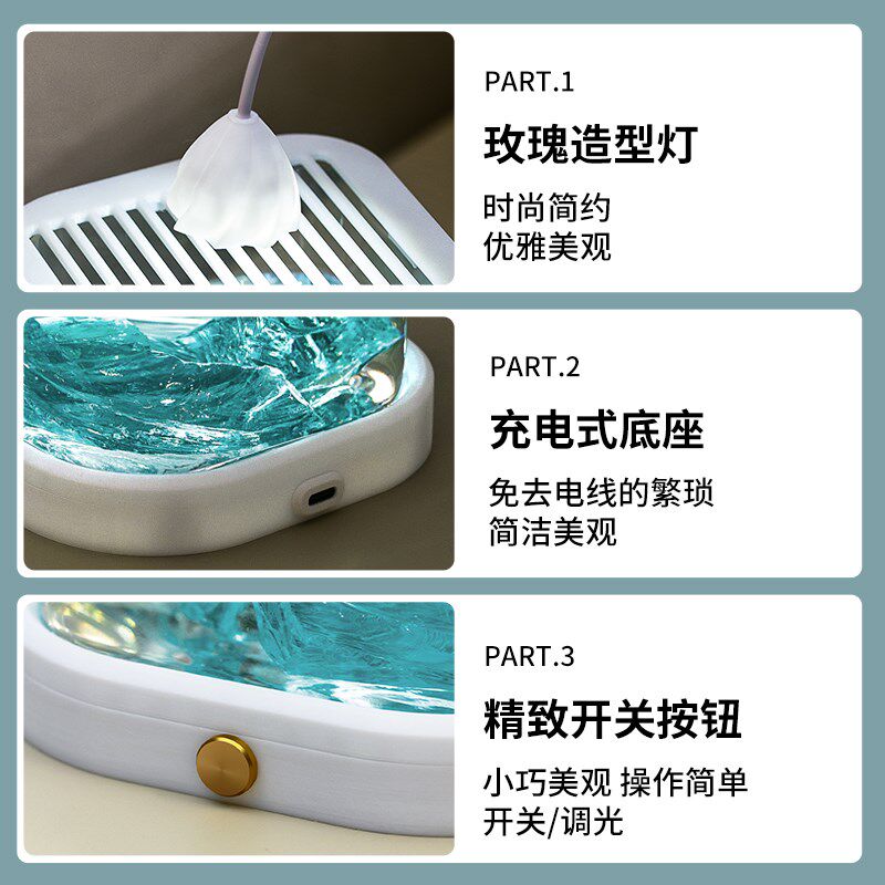 斗鱼适用缸小型生态造景观赏鱼缸办公室桌面网红小夜灯装饰养鱼缸