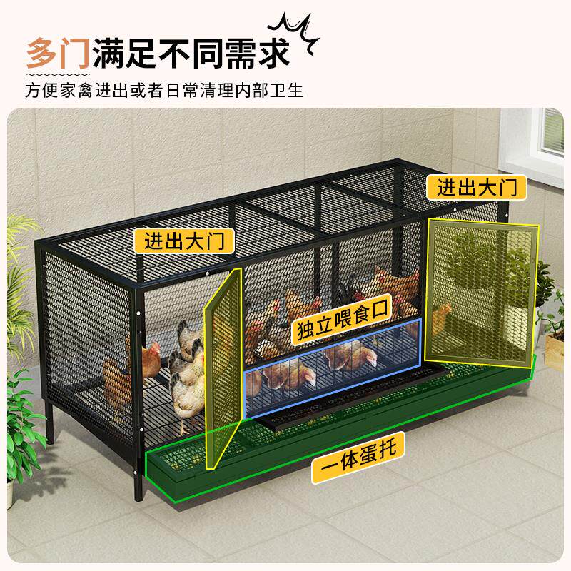 蛋鸡养殖笼自动出蛋防啄蛋室内外特大号家用养鸡笼加宽加高加密