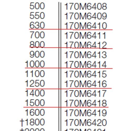 170M6411 170M6412 170M6413 170M6415 170M6416 170M6417 熔断器