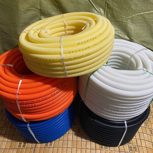 波纹管全新料PVC白色黑色黄色红色蓝色阻燃穿线波纹管 一卷也包邮