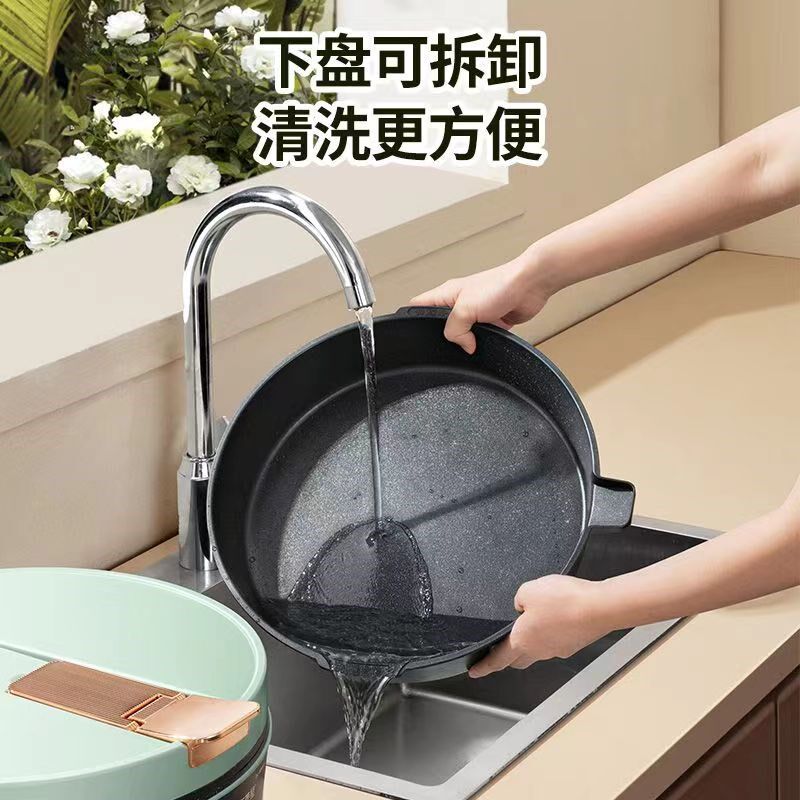 新款电饼铛可拆洗可调温加深加大家用双面加热煎烤机烙饼锅不粘锅