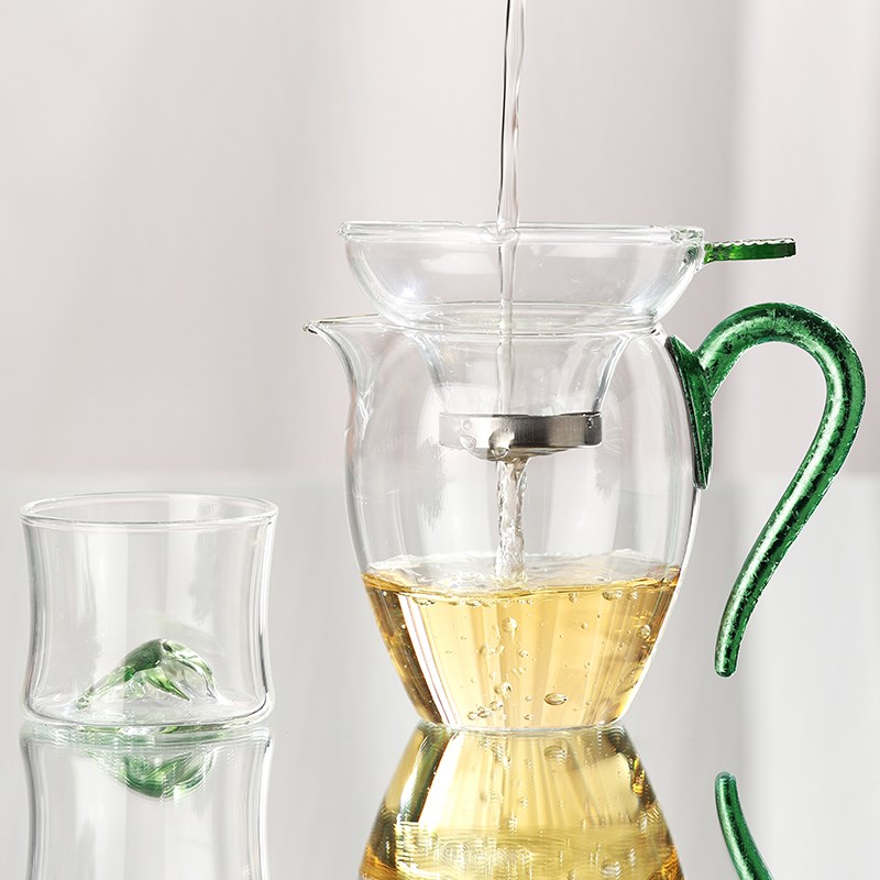 天福彼物玻璃茶漏茶滤网滤茶器公道杯茶海茶水分离功夫茶具配件
