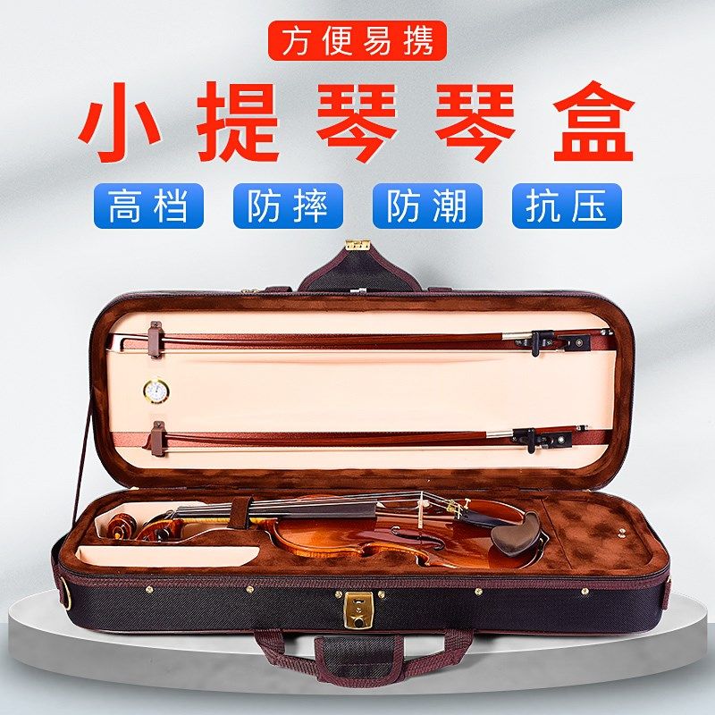 德因美小提琴琴盒子琴箱 双肩单肩轻便小提琴包抗压耐磨提琴配件