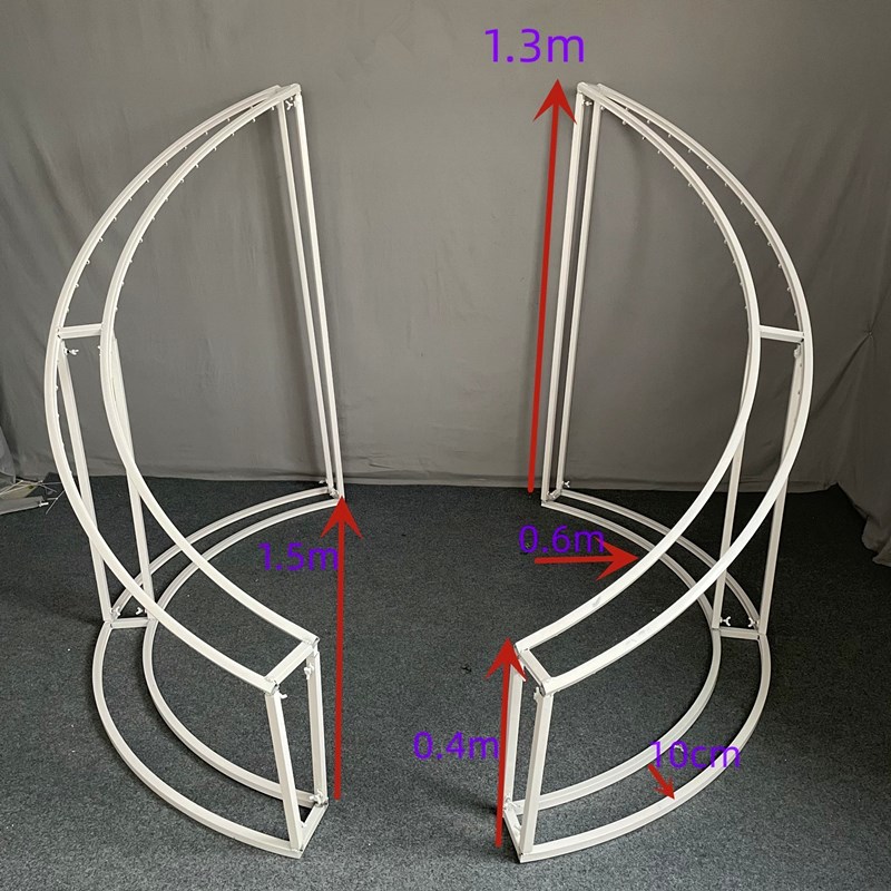 新款婚庆道具铁艺围栏栅栏交接区道具T台等候区欧式弧形装饰花架