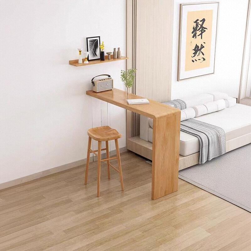 亚克力实木高脚桌家用阳台客厅日式水吧隔断桌小户型吧台茶台桌椅