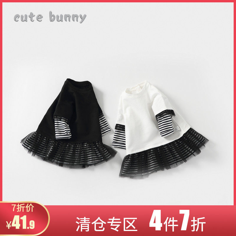 女童连衣裙秋季新款婴幼儿洋气长袖网纱裙宝宝百搭A字裙儿童裙子