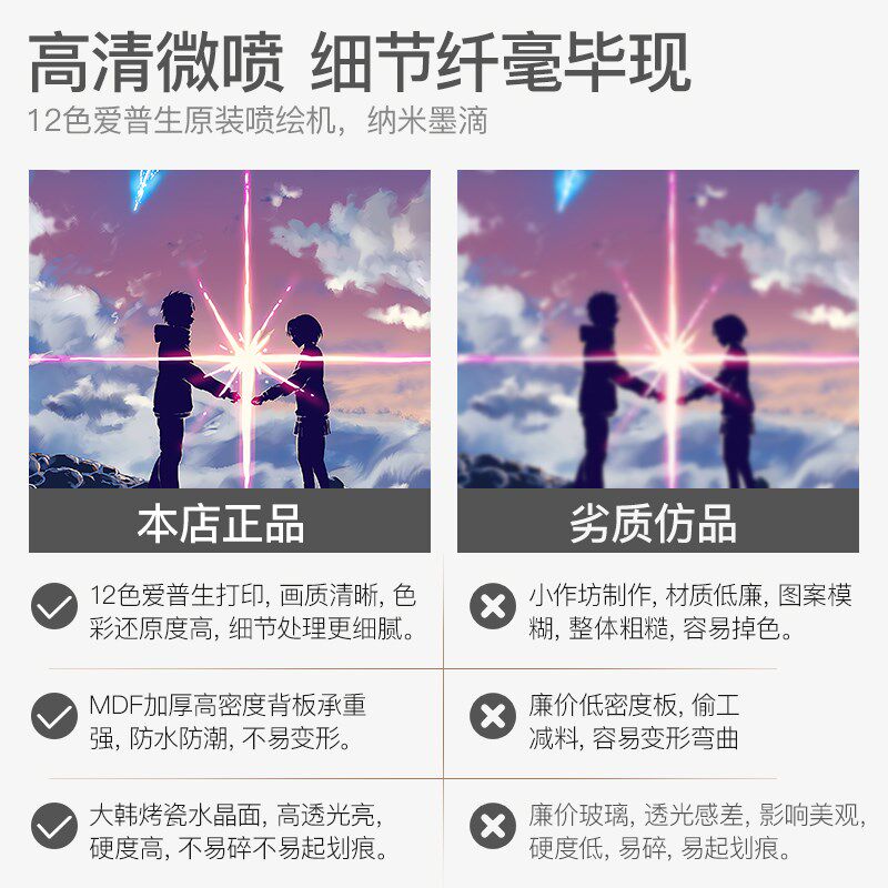 你的名字电竞房间装饰画客厅二次元动漫挂画卧室床头电脑房墙壁画
