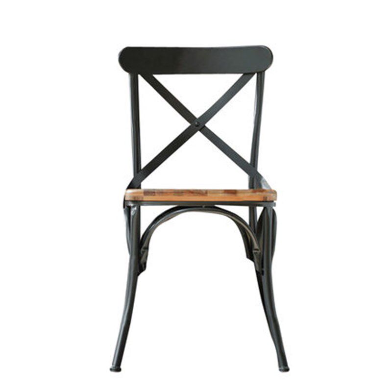 美式铁艺实木办公桌椅仿古做旧简约餐厅靠背椅咖啡厅休闲酒吧椅子