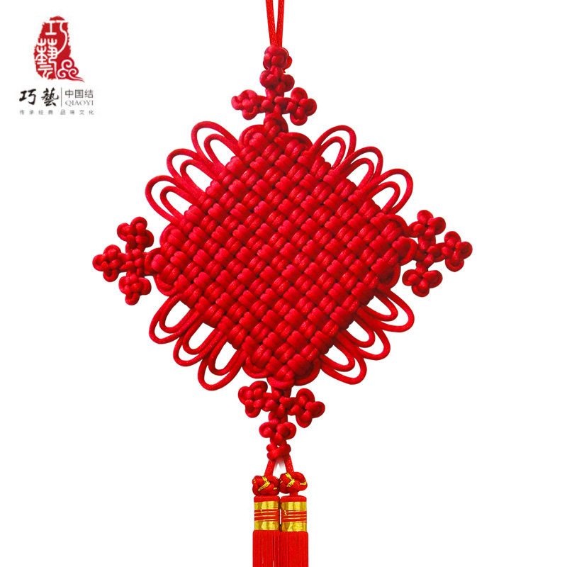 精品中国结结婚挂件乔迁镇宅中国装饰喜庆中号双线结手工挂饰家居