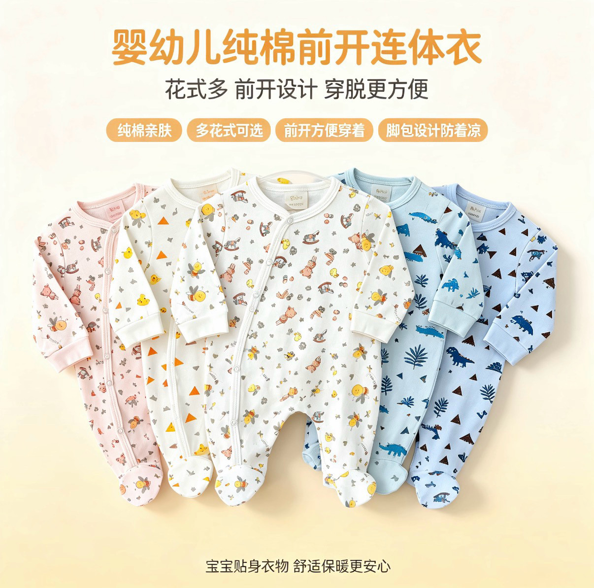 新生儿衣服婴儿宝宝纯棉哈衣爬服连身衣/爬服/哈衣
