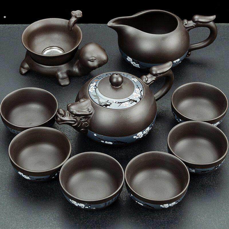 紫砂壶泡茶专用紫砂功夫茶具套装家用全套紫砂茶杯茶壶茶具套装