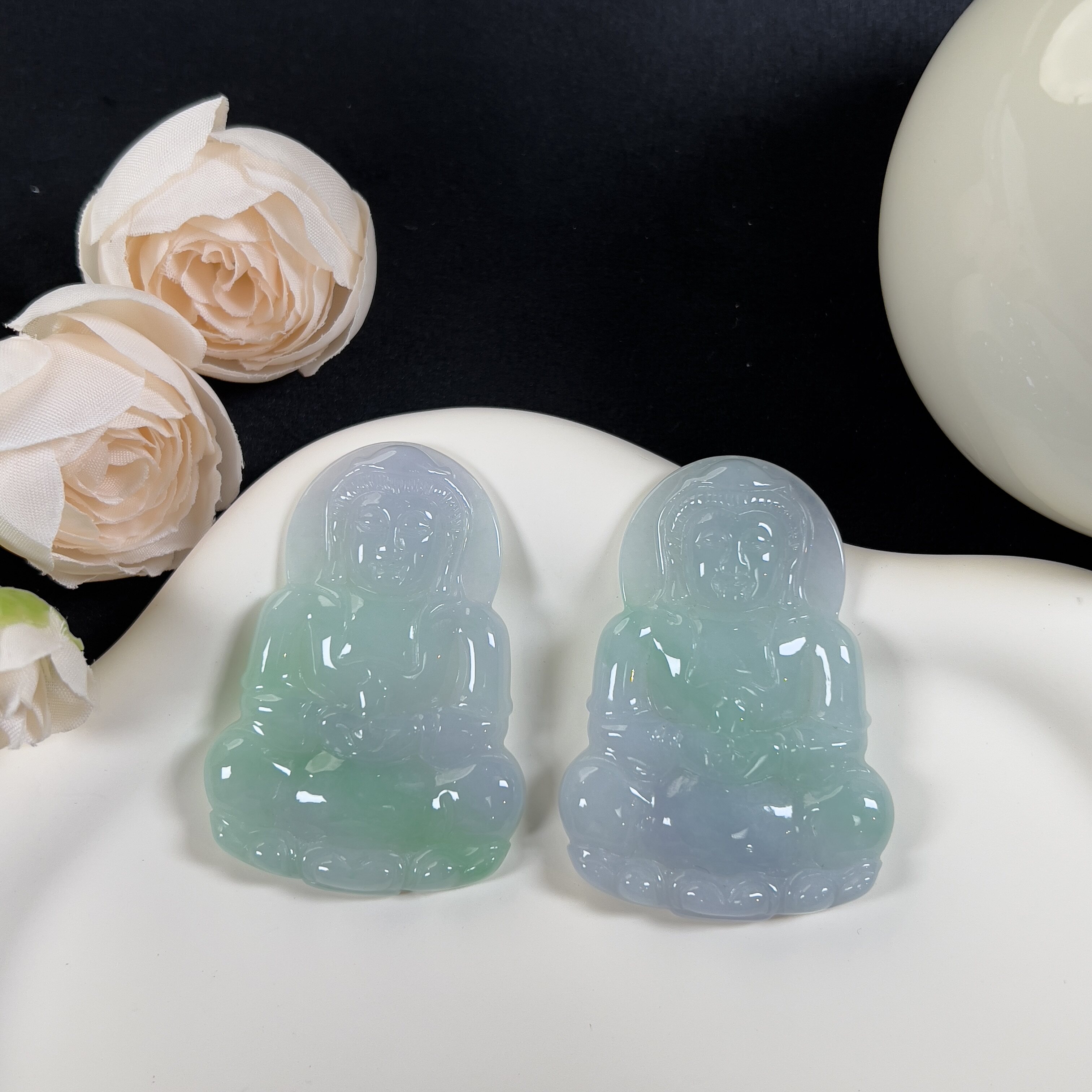 【老爸评测】YM1090-1春彩观音吊坠天然缅甸A货翡翠多样性发一件