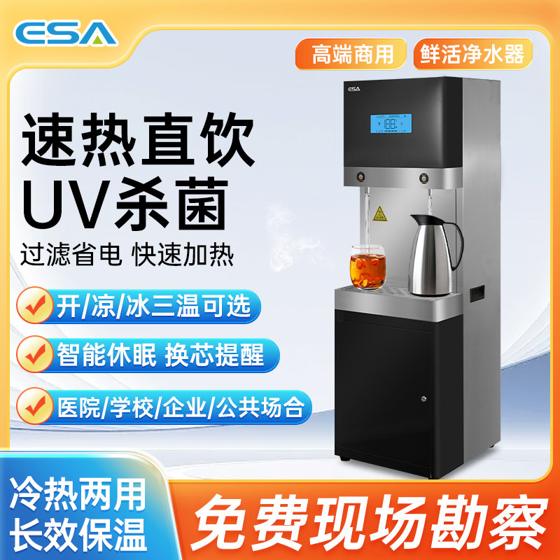 ESA怡霖商用大容量直饮水机RO反渗透过滤净水器办公室学校开水器