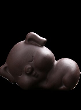 紫砂情侣猪家居装饰桌面摆件手工客厅办公室玄关摆设精品茶宠茶玩