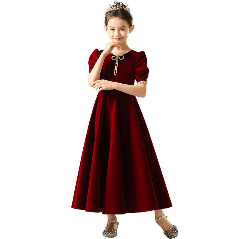 女大童时尚晚礼服主持人礼服公主裙春夏小提琴演出服钢琴演奏礼服